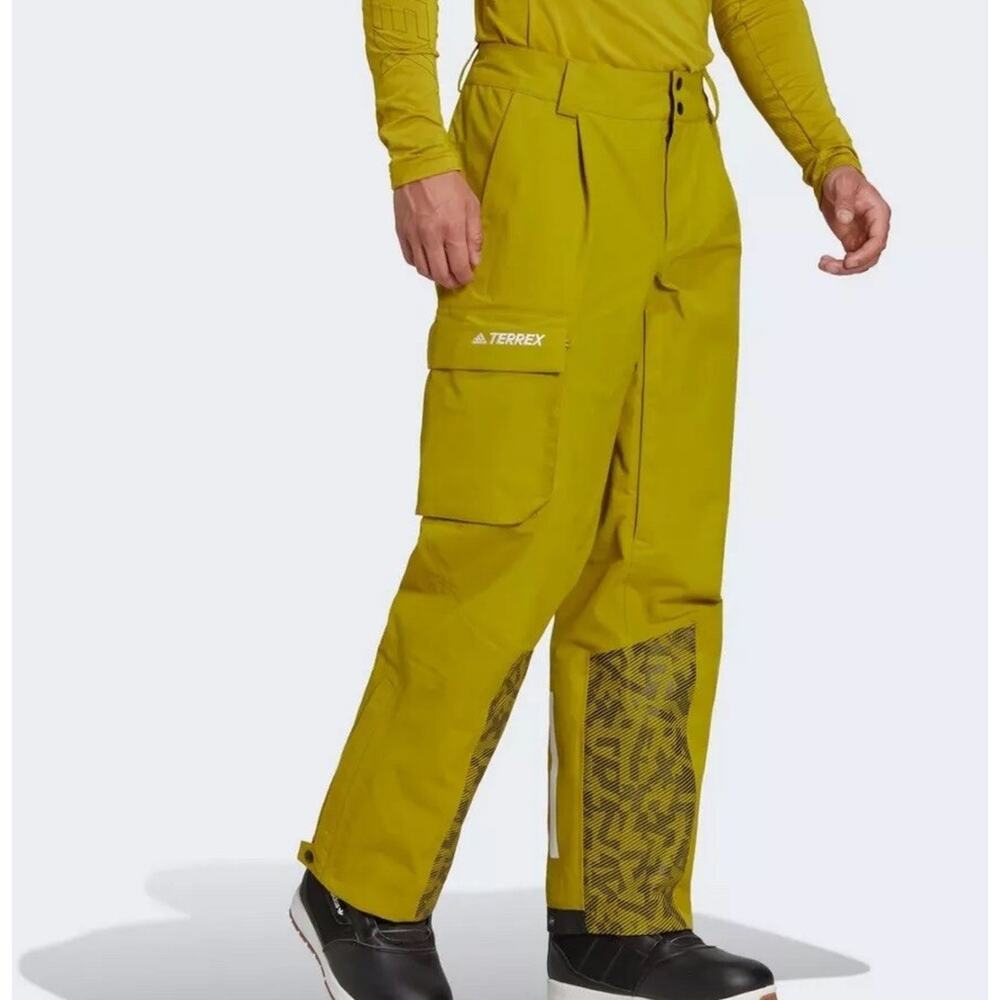 Adidas Terrex 3L PCN Ski Snow Pants Men’s Size M Medium Pulse Olive HC7717 $400